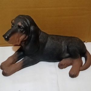 Coonhound Dog Statue Ceramic
